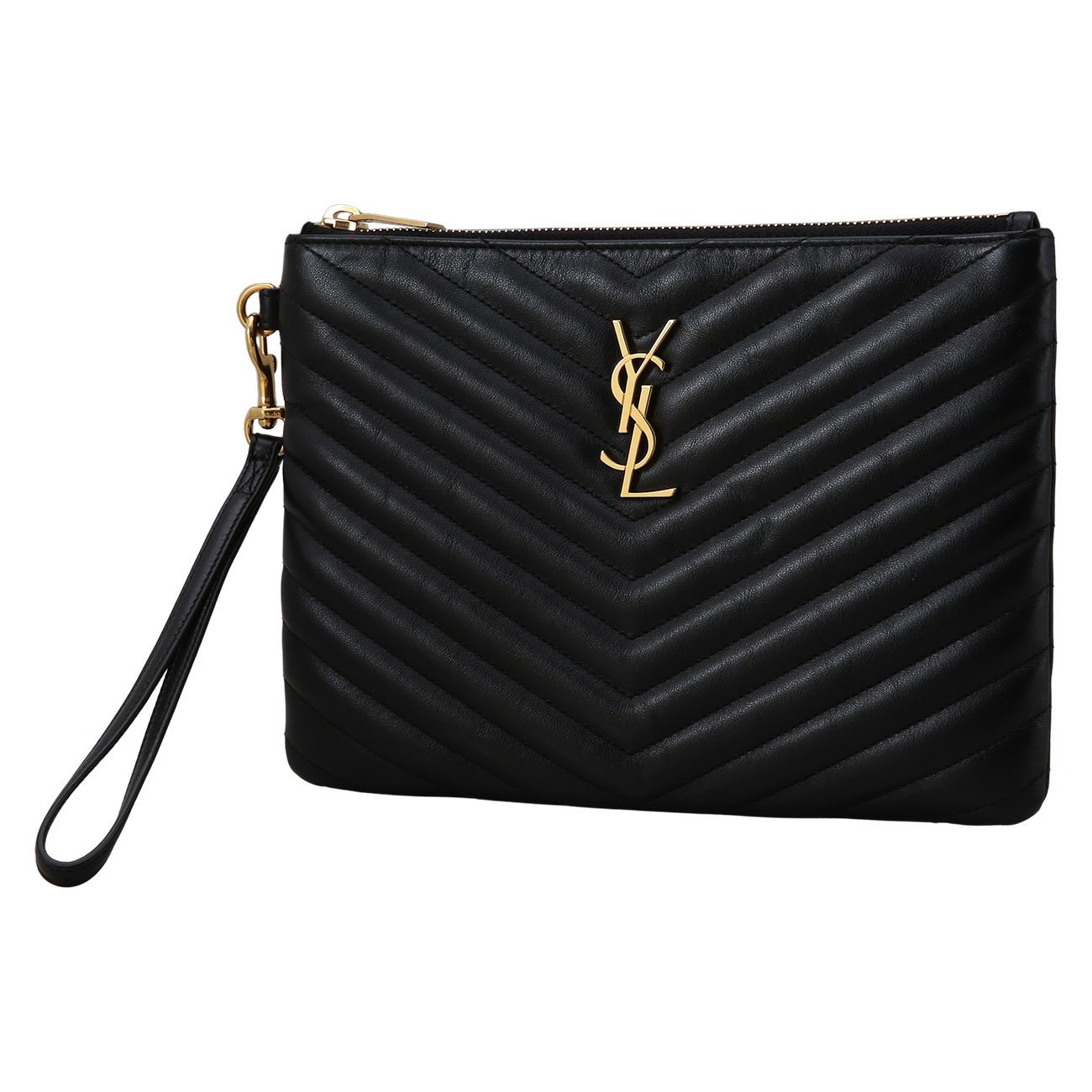 Yves Saint Laurent(USED)생로랑 379039 모노그램 쉐브론 파우치